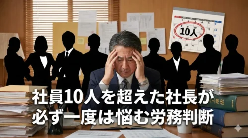社員10人を超えた社長が必ず一度は悩む労務判断