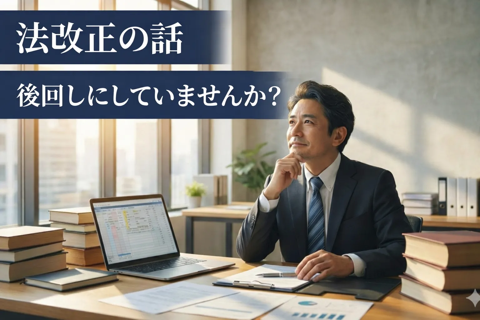 法改正の話、後回しにしていませんか？　今後施行される主な法改正等 〜「まだ先」では済まされない経営者のための整理メモ〜
